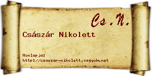 Császár Nikolett névjegykártya